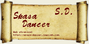 Spasa Dancer vizit kartica
